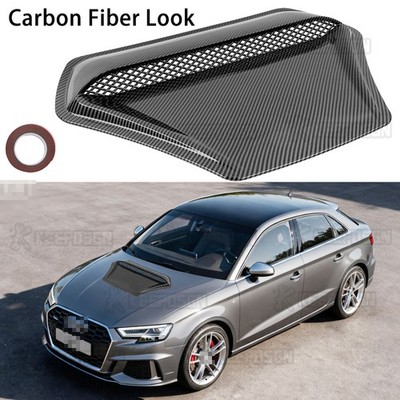 For Audi A3 A4 A5 A6 Carbon Air Flow Intake Hood Scoop Vent Turbo Bonnet Cover