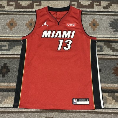 Nike Miami Heat Jersey Youth Large Bam Adebayo #13 Red NBA Basketball D4 
