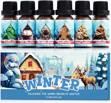 Winter Essential Oil Set, 6x10ml Fragrance Oils for Diffuser & Candle Making... 