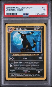first umbreon pokemon card 2001 Neo Discovery 1st Edition PSA 9 Retreat Cost Umbreon 2023 Pokemon Scarlet &