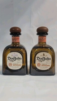 Empty Lot 2 Don Julio Reposado Tequila 750ml Glass Liquor Bottles