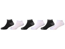 Nike Toddler/Little Girl's Low-Cut Socks Glitter 6-Pair Blk/Wht 5-7 Fits 10C-3Y