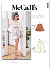 Mccall'S Misses' Elastic Waist Shorts Sewing Pattern Kit, Code M8221, Sizes XS-S