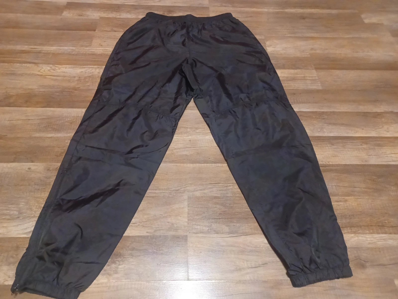 Vintage 90's Nike White Tag Black Baggy Windbreaker Jogger Training Pants Large