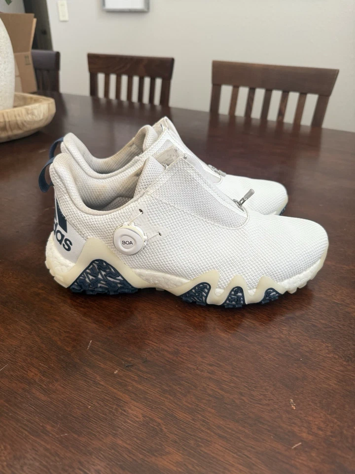 Zapatos de golf Adidas Codechaos 22 BOA blancos azul marino GX3938 para hombre talla 10,5” Foto 4 de 4