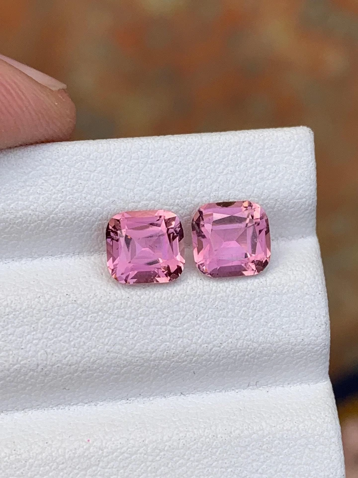 Pink Tourmaline Faceted Pair 2.70 ct - Matching Earrings Stones - Image 3 of 4