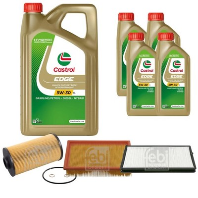 FEBI Inspektionspaket 9L Castrol EDGE Titanium FST 5W-30 LL für BMW 7er E32