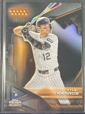 🔥 2026 Topps Chrome Black Kyle Karros RC Orange Refractor /25 Colorado Rockies 