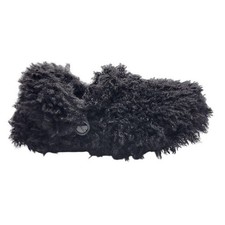 Crocs Classic Shaggy Fur Lined Clogs Womens 6 Black Slip On Shoes Mens 4 NEW