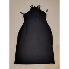 Nasty Gal Black Halter Neck Sheer Panel Bodycon Dress Made in USA Size S 5