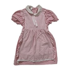 Vintage 2T Apron Dress 92 cm Toddler Girls 100 Cotton Prairie Dress