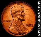 1958 Lincoln Wheat Cent - Red Choice Gem Brilliant Unc  No Reserve  #i668