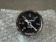 Marshall Gauge 0-30 Hg Vacuum Gauge Black Chrome Case 1.5 Dry 18 Npt Marshall Gauge 0-30 Hg Vacuum Gauge Black Chrome Case 1.5 Dry 18 Npt