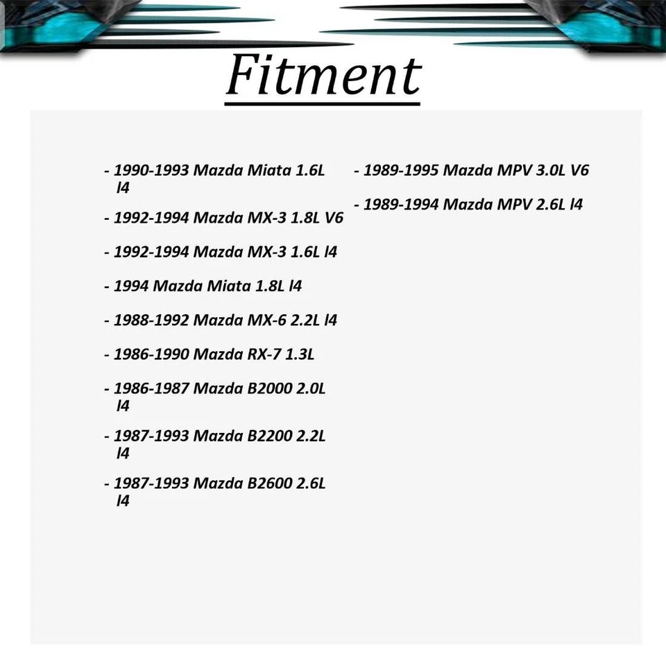 Manivela de janela 2 peças para 1987-1993 Mazda B2600 2.6L 1989-1995 Mazda MPV 3.0L - Imagem 2 de 4