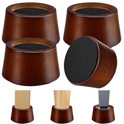 Furniture Raisers Bed Risers - 2 Inch Wooden Circle Heavy Duty Furniture 2 inch