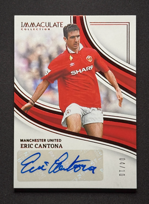 Eric Cantona 💥⚽ SPLENDID SIGNATURES RUBY /10! 2023-24 Panini