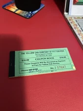 Vintage Yellow Cab Company of Pittsburgh $50 Coupon Book complete