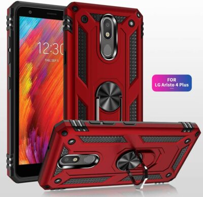 For LG K30 2019Tribute Royal/Aristo 4 Plus Shockproof Ring Stand Slim Case Cover