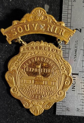 1894 Lexington Manufacturers Exposition Souvenir Pin Badge. Excellent. Our h1075 - Picture 3 of 4
