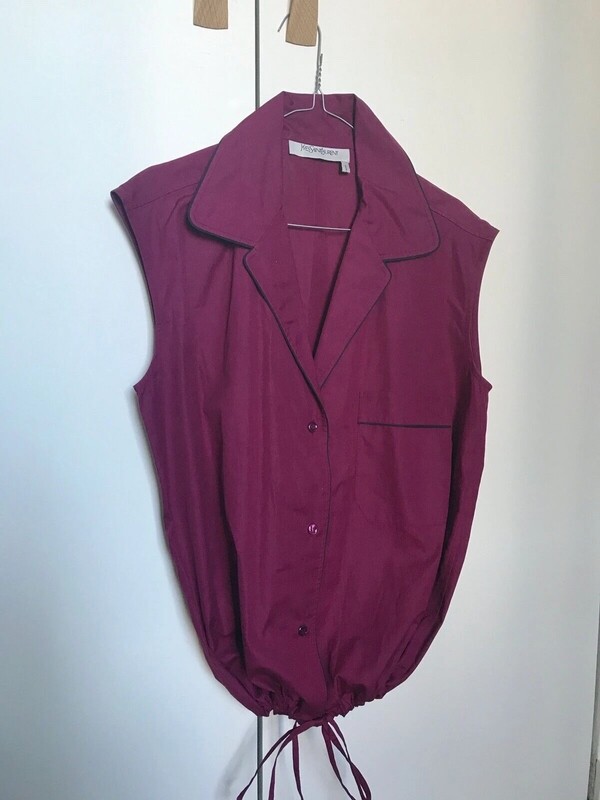 Superbe top saint laurent Tom Ford medium en cotton ajustable