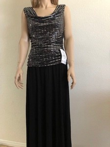 r&m richards petite sleeveless beaded gown