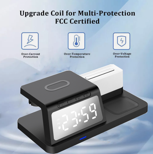 4in1 Fast Wireless Charger Station Dock For Apple Watch iPhone 15 14 13 Pro Max - Picture 15 of 15