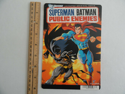 DC UNIVERSE SUPERMAN BATMAN PUBLIC ENEMIE BLOCKBUSTER BACKER CARD 5''X8'' NO MOVIE