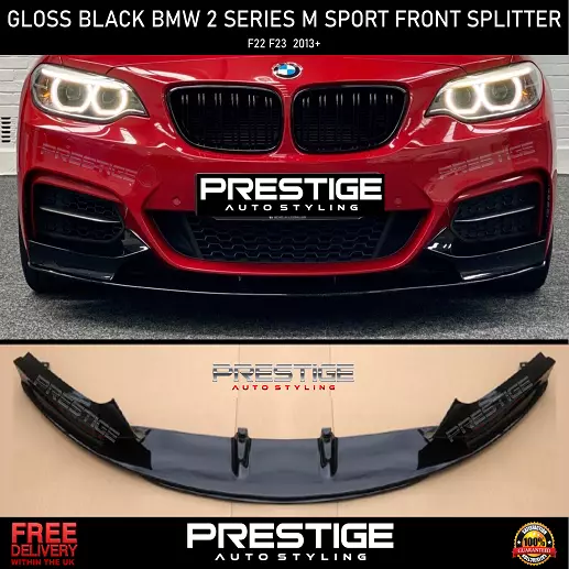 FOR BMW 2 SERIES F22 F23 FRONT SPLITTER LIP VALANCE SPOILER GLOSS