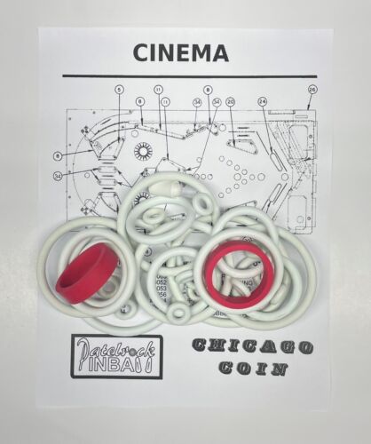 Kit de anillos de goma para máquina de pinball de cine Chicago Coin 1976 - Imagen 2 de 3