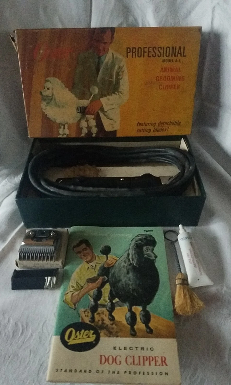 Vntg Professional Oster A-5 Animal Grooming Pet Clippers W/Box/Instructions WORK