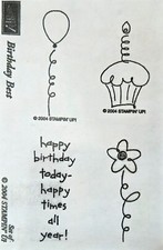 Stampin Up BIRTHDAY BEST Set of 4 2004