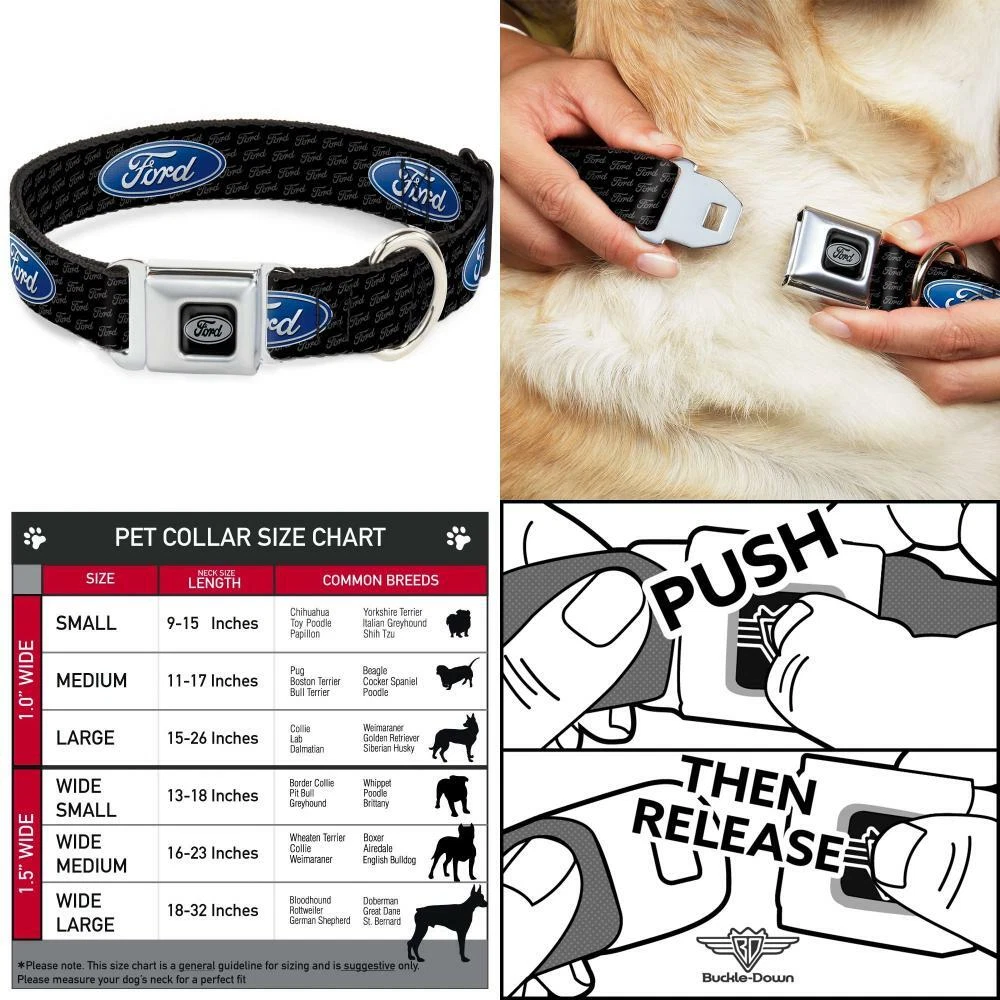 Seatbelt buckle dog collar cheap