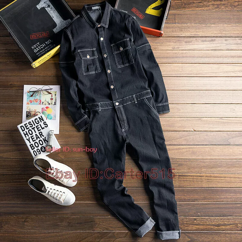 Denim Jumpsuit Men | Jumpsuit men, Denim outfit men, Overalls men fashion