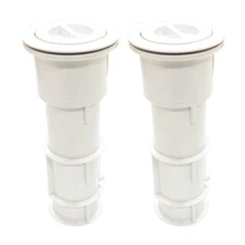 Aquastar US101 7.5" Umbrella Stands with Sleeve and Center Cap White (2 Pack)