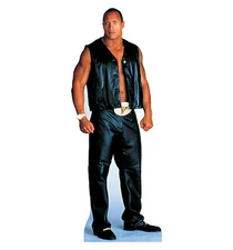 THE ROCK WWE Wrestling Dwayne Johnson CARDBOARD CUTOUT Standup Standee Poster