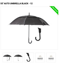 55'' AUTO UMBRELLA BLACK