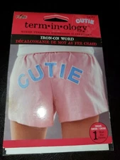PLAID TERM•IN•OLOGY CUTIE (Iron-On Word) New in Package 