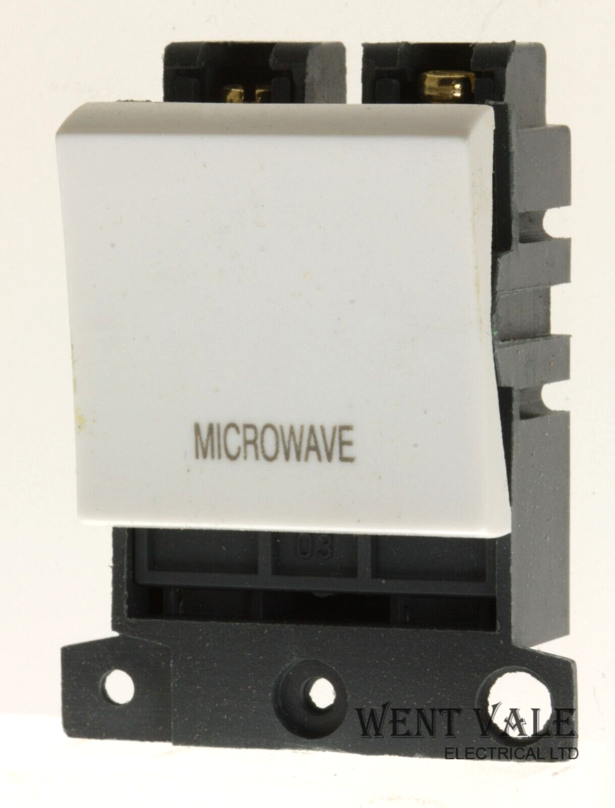 Click Mini-Grid - MD022PWMW - 20ax D/Pole Wide Mini Grid Switch Module Microwave