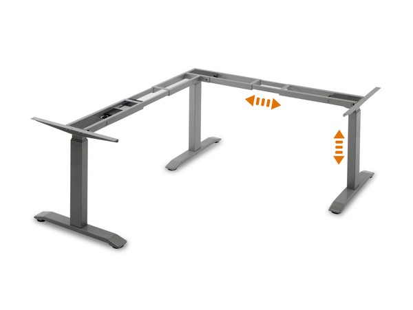 Elektrisch HöHenverstellbares Eck-Tischgestell Office One Memory-Funktion Grau-image