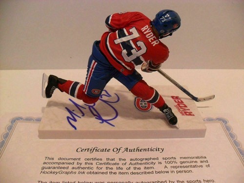 Michael Ryder Autographed Montreal Canadiens McFarlane COA Nice Autograph! - Picture 2 of 3