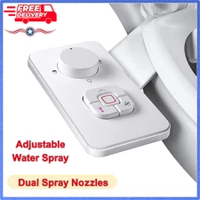 SAMODRA Bidet Attachment - Non-Electric Self-Cleaning Dual Nozzles Retractable