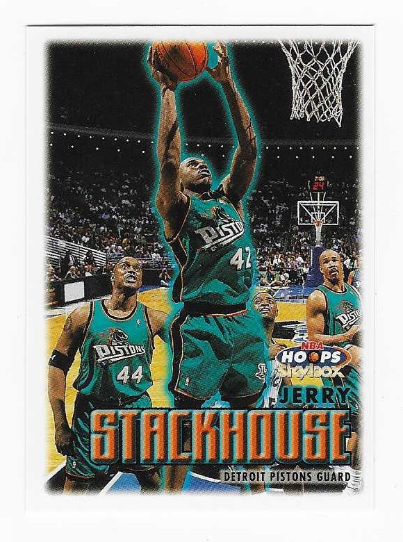 1999-00 Skybox NBA Hoops Jerry Stackhouse Detroit Pistons Basketball #53