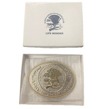 North American Hunting Club Life Member belt buckle Eagle Bow Rifle