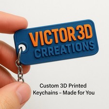 Custom 3D Printed Name Keychain Personalized Key Ring Gift