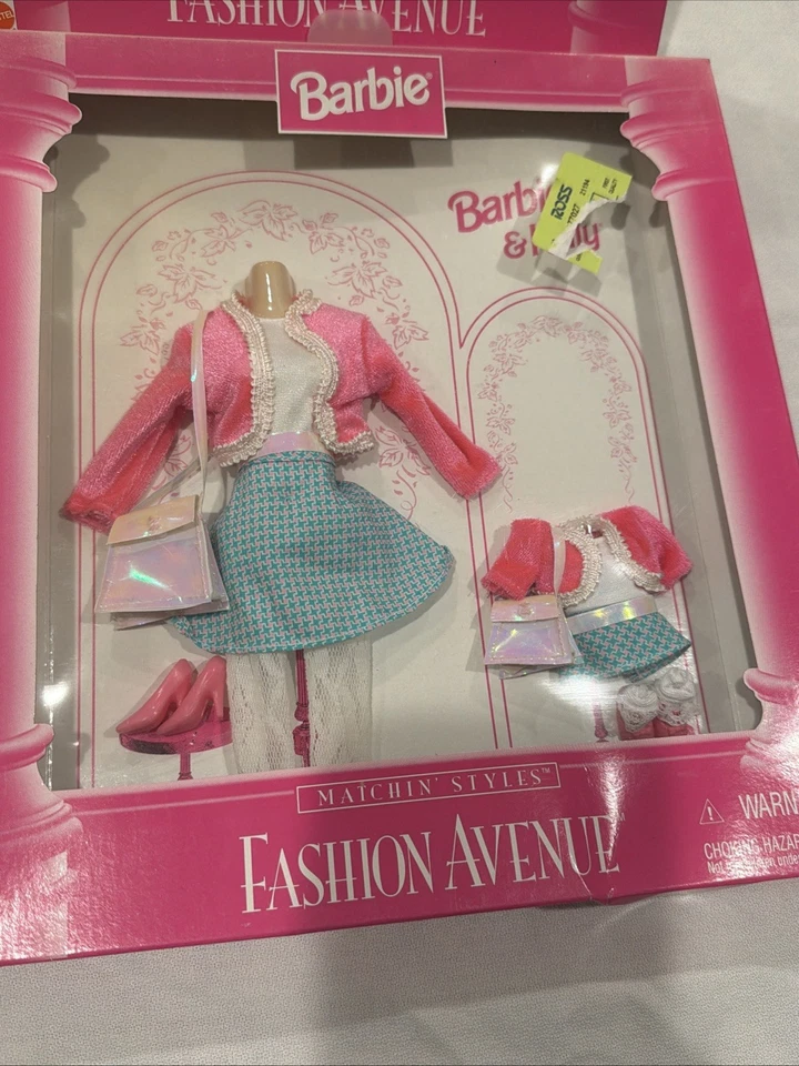 Vintage Barbie & Kelly Matchin’ Styles Fashion Avenue Lote De 4 Mattel 1997 - Imagem 3 de 4