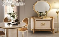 MöBel Stil Barock 2Tlg Set Kommode Mit Spiegel Luxus Holz Italienische MöBel Neu