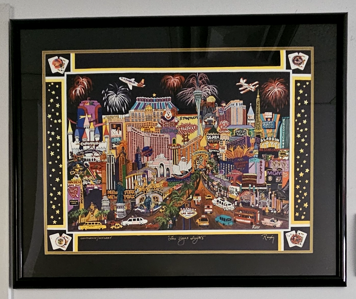 LAS VEGAS LIGHTS STRIP Shari Hatchett Bohlmann AKA ROXY FRAMED ART
