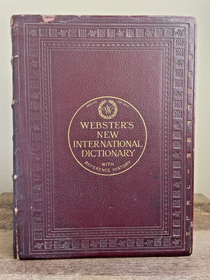 Vintage 1923 Webster's New International Dictionary English