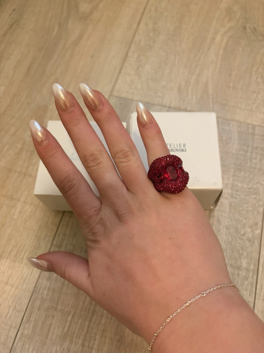 SWAROVSKI LUCKY GODDESS レッドクリスタルリング 16号 Swarovski Red Fashion Rings for sale | eBay