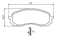Bremsbelagsatz Scheibenbremse Vorne Bosch 0 986 494 373 Passend FÜR Subaru